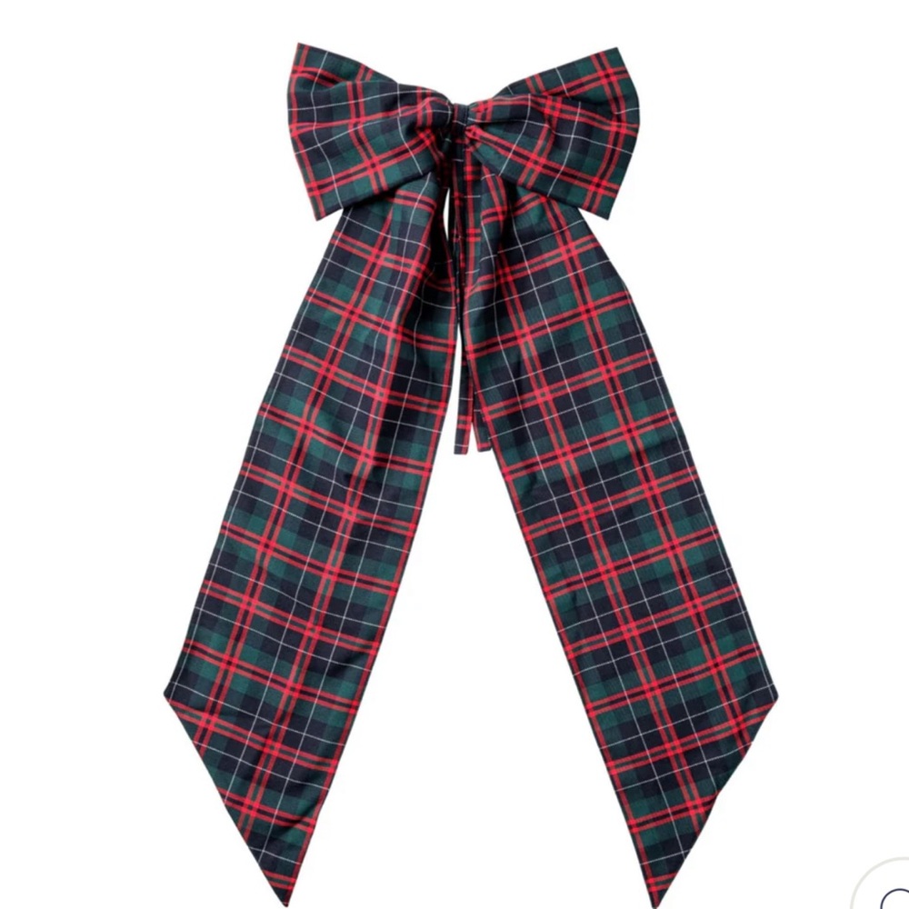 Christmas Tartan Oversized Bows set of 3